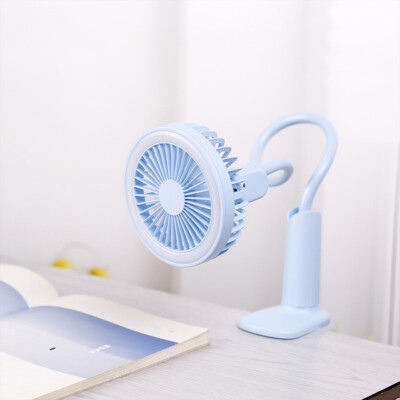 Ventilador Portatil Recargable USB Para Escritorio Con Luz LED Larga Duracion