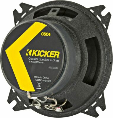 2) Kicker 46CSC44 CSC4 4-Inch 50W RMS 2-Way Coaxial Car Audio