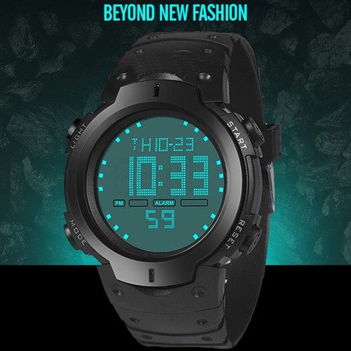 OROLOGIO POLSO CRISTALLI LIQUIDI LCD HONHX CRONOMETRO DATA UOMO DIGITALE |  eBay