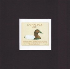 8X8" Matted Art Print Microbrewery Beer Label: Canvasback Ale, Big Rock Brewery
