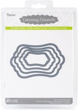 Darice Embossing Essentials Dies, Nesting Curved Rectangles 4-Pack