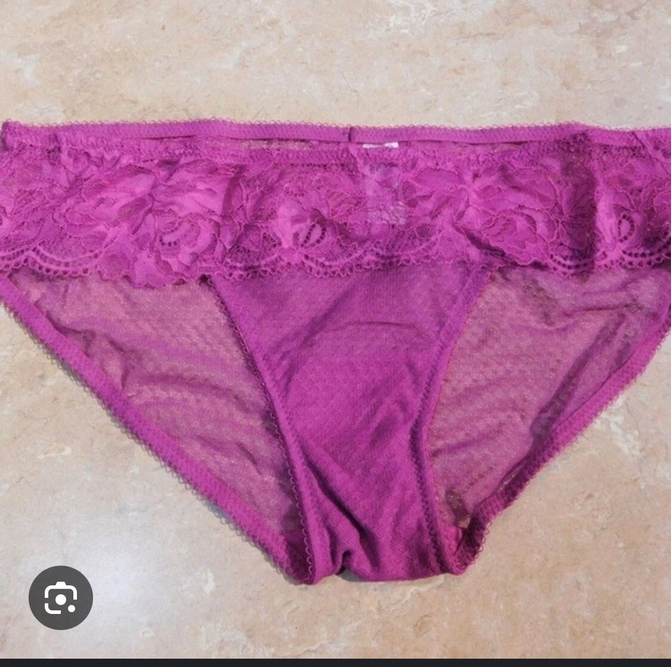 NUEVO Talla L WACOAL 845287 Sofisticado Encaje Corte Alto Hipster Bragas Púrpura Foto 4 de 4