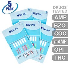 Mintegrity 5pk 6-Panel Dip Card Urine Drug Test MI-WDOA-264