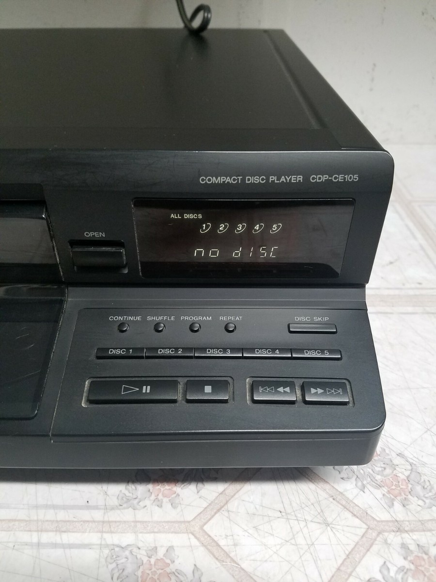Sony 5 Disc Compact CD Player Changer CDP-CE105 No Remote | eBay