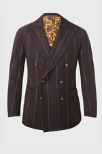 STILE LATINO handmade double breasted suit US 40 EU 50 WOOL V. Attolini