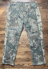 VTG DuxBak Camo Pants Mens 42x32 (fits 40x32) Realtree Hardwoods USA Made Denim