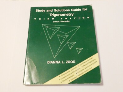 Study & Solutions Guide for Trigonometry 3rd Edition Dianna Zook Softcover Book 