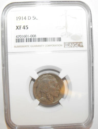 1914-D Buffalo Nickel, NGC XF45