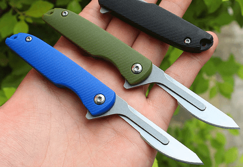 EDC Outdoor Pocket Utility Knife Keychain Scalpel Carve Knife Camping Folded - Picture 2 of 20