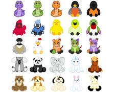 Webkinz Classic 6 Lil Kinz CHOOSE ONE bird unicorn dog bear Virtual code msgd