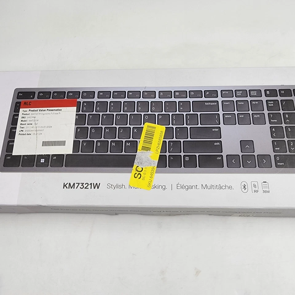 Dell Pro Plus Wireless Keyboard KM7321W - Gray - Image 4 of 4