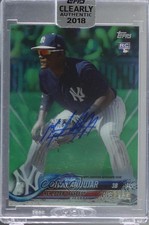 2018 Topps Clearly Authentic Auto Green /99 Miguel Andujar #CAA-MA Auto 7rd