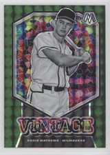 2021 Panini Mosaic Vintage Green Mosaic Prizm Eddie Mathews #V4 HOF 1q9