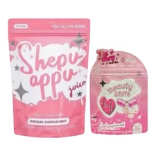 You Glow Babe BEAUTY WHITE 4 in 1 Glutathione & Shape Up Shepu Appu Juice Bundle