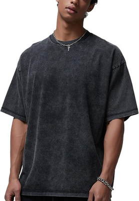 #ad Vintage Men#x27;s T Shirt Oversized Acid Wash Tee 100% Cotton Trending Streetwear $19.99