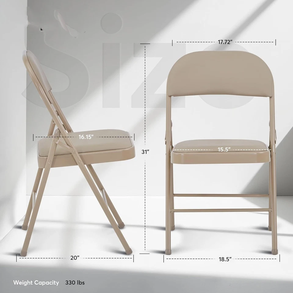 Juego De 4 Sillas Plegables Acolchadas Para Comedor Modernos Baratos En Oferta - Изображение 2 из 4