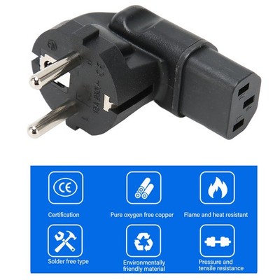 4x 4.8mm To IEC320 C13 Converter 90° Power Plug Adapter For Laptop Power Ada SET