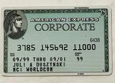 Vintage American Express Corporate Credit Card- Expired Good Cond.