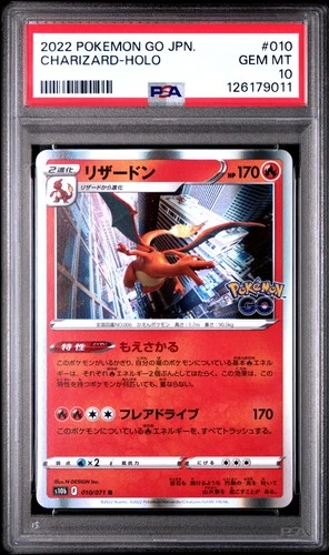 2022 POKEMON GO JPN #010 CHARIZARD-HOLO PSA 10