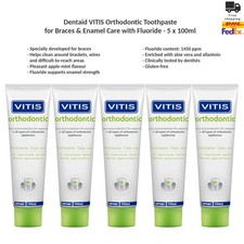 5x Dentaid VITIS Orthodontic Toothpaste for Braces with Fluoride 100ml