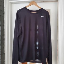 NWT Mens Nike Dri Fit Long Sleeve Top Black XL