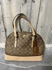 Coach Leather Handbag - Minimal Used, Classic Design, Authentic From Japan