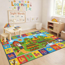 Kids Rug 3X5, ABC Rug for Kids Playroom   Non-Slip Washable Alphabet Educational