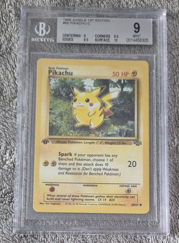 Pikachu (1st Edition) graded BGS 9 for sale on eBay