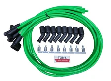Ton's 90 Lime 8mm Spark Plug Wires Universal GM LS LT Coil LSX LS1 LS2 LS3 LQ9
