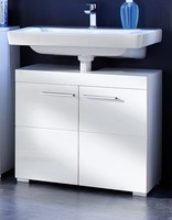 Waschbeckenunterschrank Weiß Hochglanz Bad Waschtisch Unterschrank Amanda 60 Cm