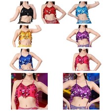 Belly Dance Tassel Crop Top Easy to Wear Professional Party Costume Lace up