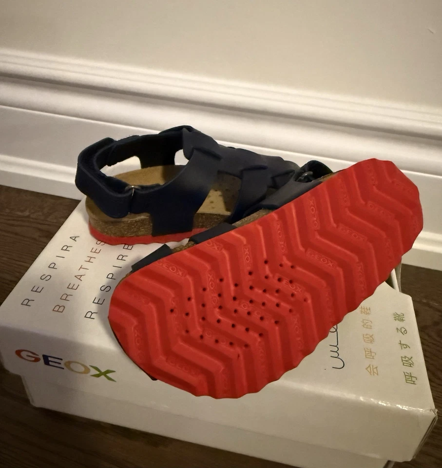 Baby Boy Infant Shoes Geox Sandals Size 6 1/2 US 22 EUR — 第 4/4 张图片