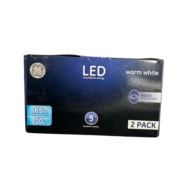 GE 2-Pack LED DIMMABLE Warm White Indoor Floodlight LEDBR30 Brand New Unopened - Image 4 of 4