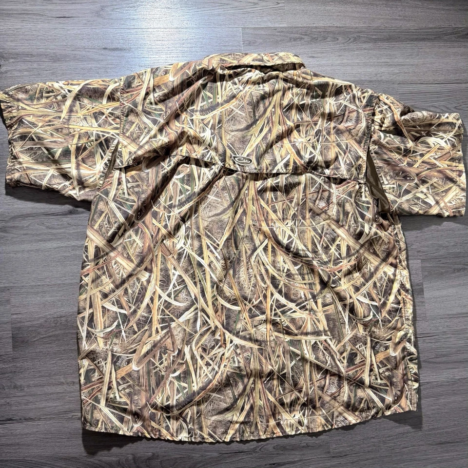 DRAKE Men's 3XL Flyweight Short Sleeve Waterfowl Mossy Oak Camo Shirt - Image 2 of 4