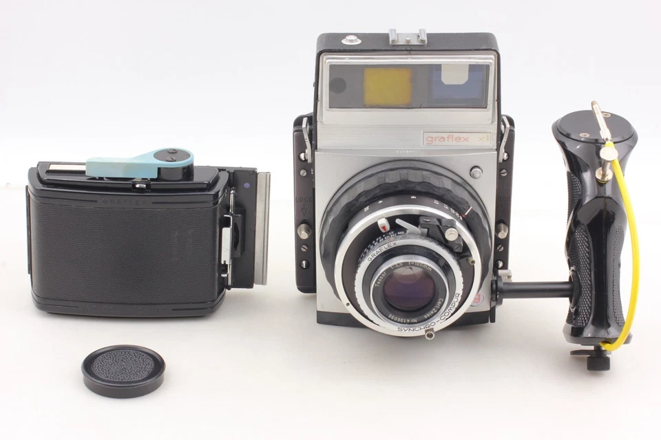 [Casi COMO NUEVO] Graflex XL con lente Tessar 100 mm f3,5 + soporte para 120 rollos Japón #3299 Foto 2 de 4