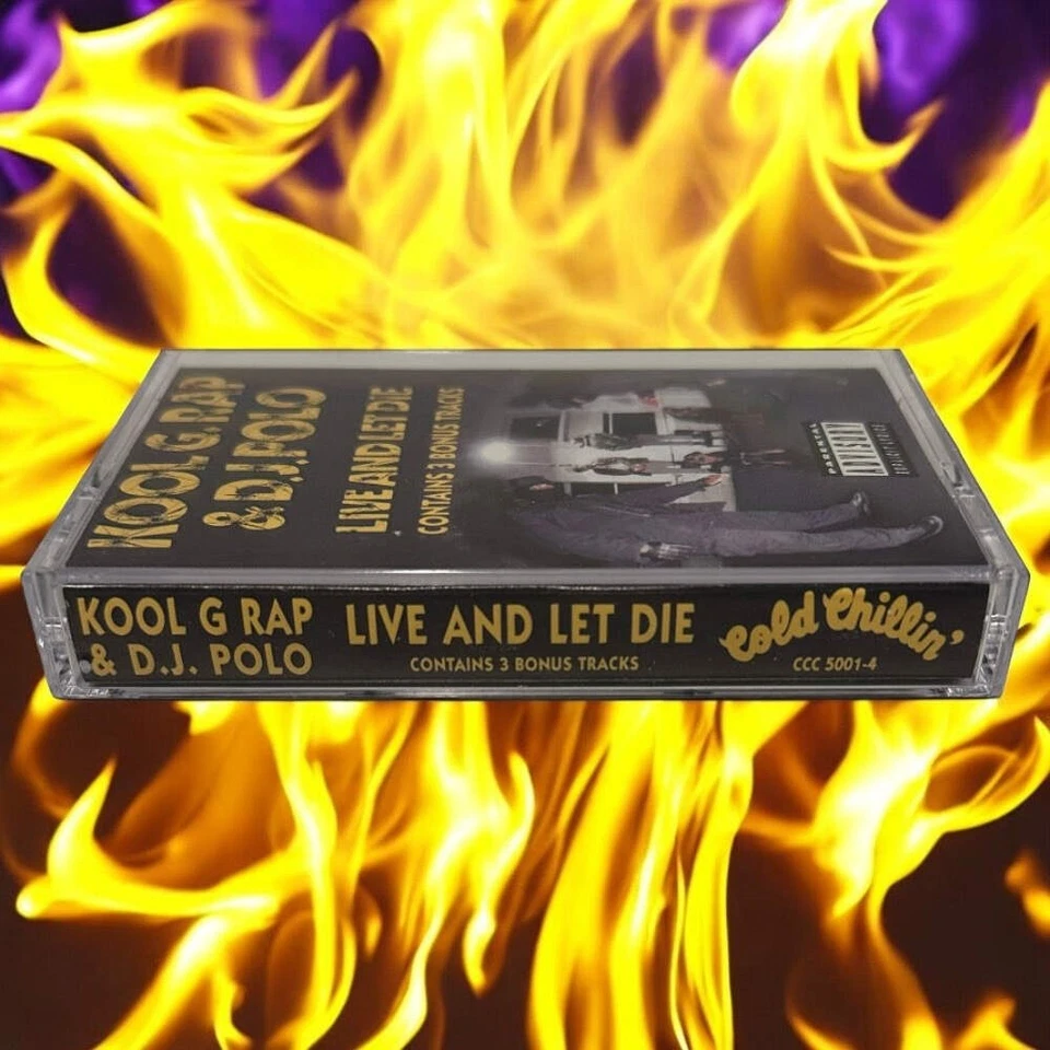 •KOOL G. RAP & D.J. POLO ~ LIVE AND LET DIE• ~1992 OG PRESSING~ (CASSETTE TAPE) - Image 4 of 4