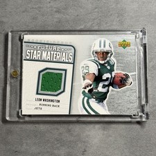 2006 UD Rookie Debut Football Card FSM-LW Leon Washington New York Jets Patch. rookie card picture