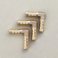 3Pc NEW Brass Barbed Tube Pipe Fitting Hose Barb Elbow 90 Degree (5/16" x 5/16")