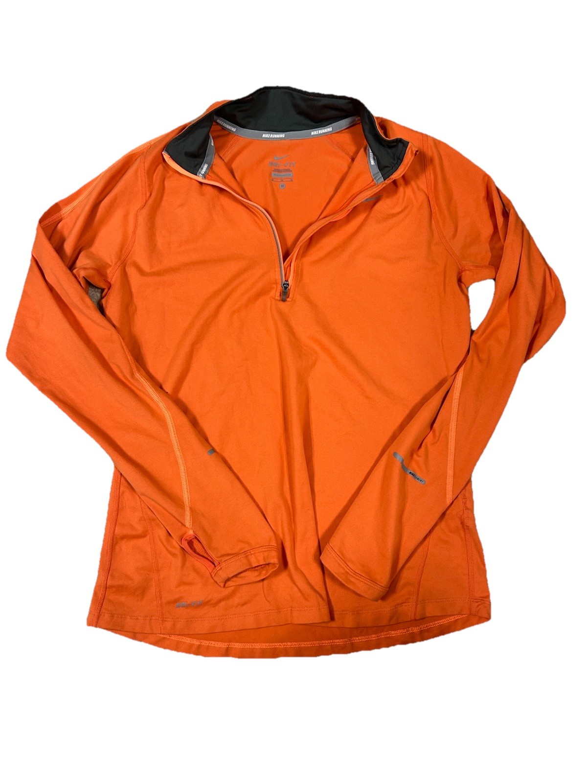 SACAI X NIKE Giacca manica lunga Nike Dri Fit donna taglia M arancione corsa allenamento 1 4 zip