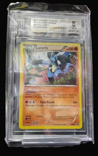 BGS 8 NM-MINT Lucario BW85 Pokemon Promo Black Star Promos