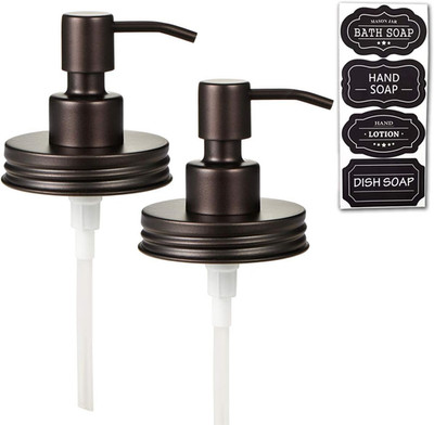 Mason Jar Liquid Soap Dispenser Lid Rust Proof Stainless Steel