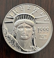 1999 Platinum Eagle 50 Coin 1/2 Oz. 3050.00 per troy oz