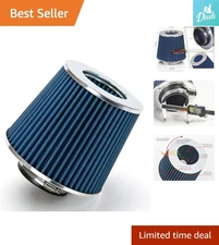 Universal Fit 3" Blue Cone Air Filter - Performance Boosting, Easy to Install