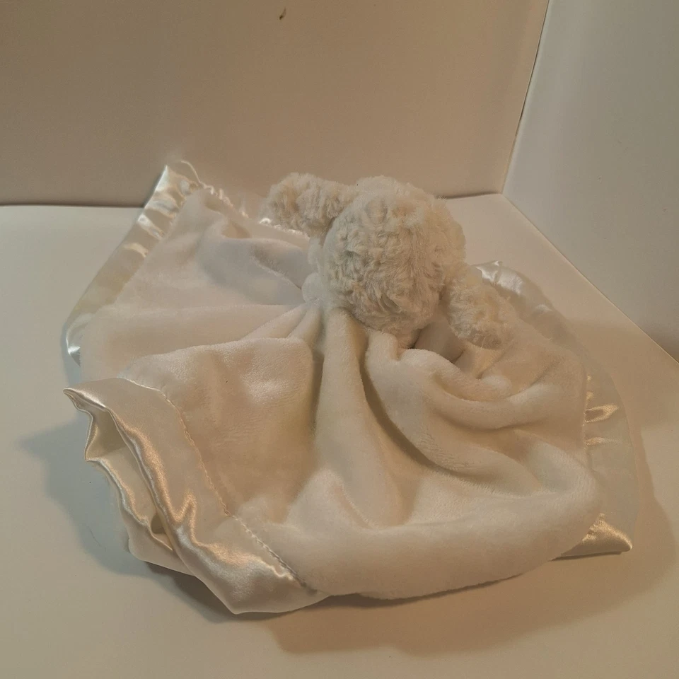 Manta de seguridad para dormir bebé oveja cordero blanco Carters Lovey satinado Foto 4 de 4