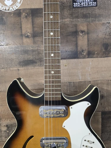 Vintage Harmony Rebel H82 Electric Guitar Sunburst W/Hard Case - Picture 5 of 21