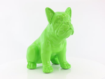 Französische Bulldogge Kunst Skulptur Ornament zeitgenössisches Kunstwerk mehrere Farben 32 cm