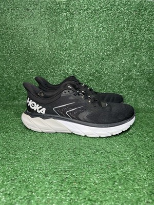 Hoka One One Arahi 5 Womens Size 9.5 Black White Running Shoes Comfort Sneakers