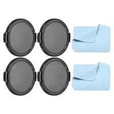 4Pcs Sides Pinch Front Lens Cover Dust Camera Lens Cap for 62mm Thread Lens