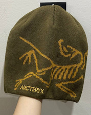 Arc  teryx Bird Head Toque Beanie Brown   Merino Wool Winter Ski Hat NWT