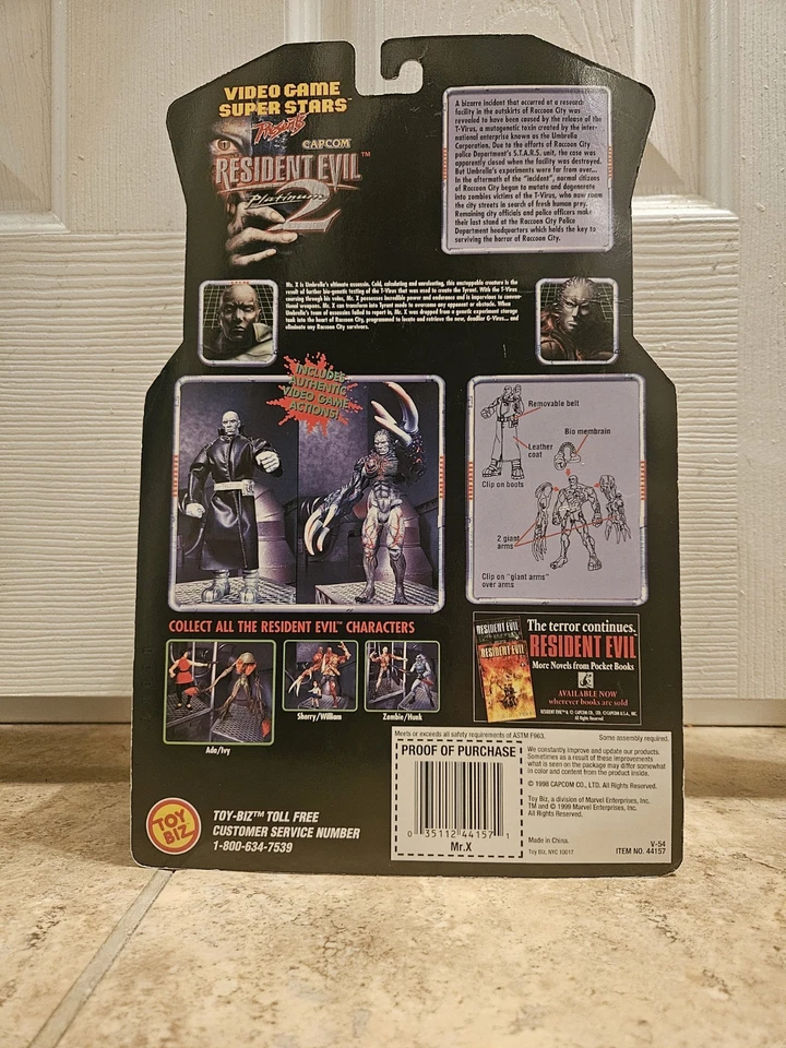 1998 Resident Evil 2 Toybiz Фигурка Тиран/Мистер X - Изображение 2 из 3